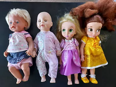Baby Doll Bundle X4 Zapf Annabell Born & Disney 44cm Tall GOOD COND FREEPOST UK✅ • £28.50
