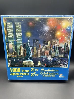 Vtg 1000 PIECE JIGSAW PUZZLE BY Alexander Chen MANHATTAN CELEBRATION 1996 READ • $24.99