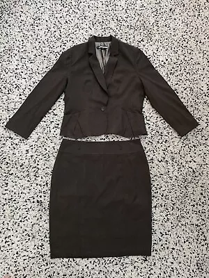 Basque City Petite Women's 2 Piece Corporate Attire Blazer Size 16 Skirt Size 14 • $50