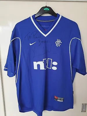 £60 • Buy Rangers Iconic NTL Home Shirt Signed By The Legend Kenny Miller