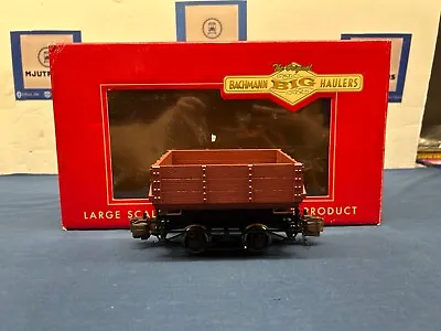 Bachmann G Scale Unlettered (Brown) Wood Side Dump Ore Car 92502 • $54.99