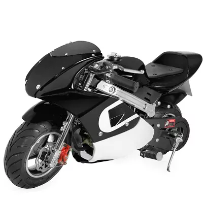 XtremepowerUS Kids Mini Ride On Motorcycle Gas Pocket Bike 4 Stroke 40CC Black • $249.95