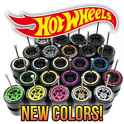 1/64 Scale TE37 COMOLD 6 SPOKE PLASTIC Wheels Tires Set For Hot Wheelz • $3.99