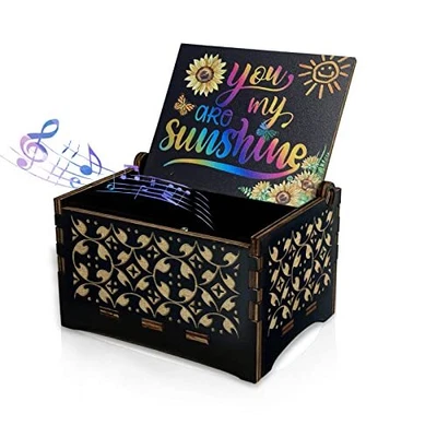 $18.31 • Buy Wooden Vintage Music Box, You Are My Sunshine Gift For Anniversary, Etc