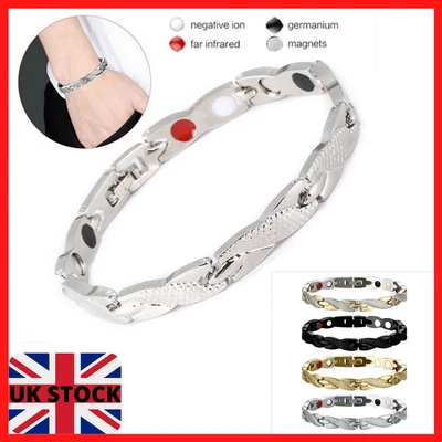 £3.95 • Buy Mens Women Magnetic Bracelet Healing Pain Relief Slimming & Therapeutic Energy 