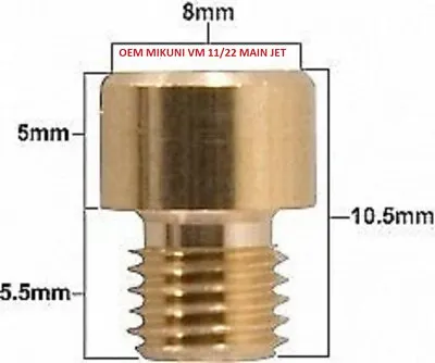 Genuine Mikuni Carburetor Large Thread Round Main VM11/22 PICK YOUR JET SIZE • $6.49