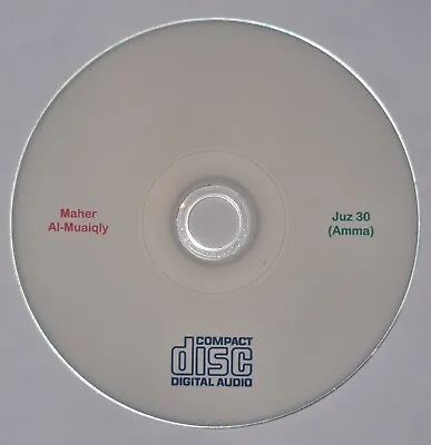 Juz 30 Amma By Sheikh Maher Al Muaiqly -  Quran Audio CD For Cars • £2.95