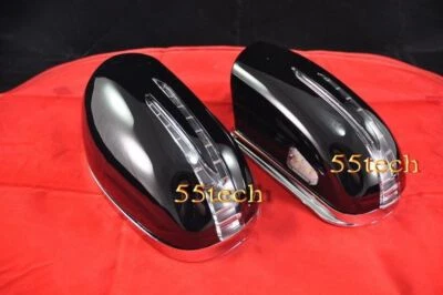 $139.50 • Buy Mercedes LED Mirror Covers W220 S500 S430 2000 2002 Black Chrome Side Replace