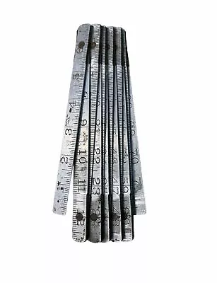 Vintage Aluminum Metal Folding Ruler Yardstick 72 Inch Made In USA • $20