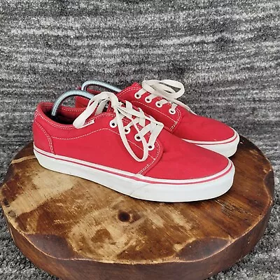 Vans Red Sneakers Size Men’s 9 Women’s 10.5 Low Top Shoes • $19.99