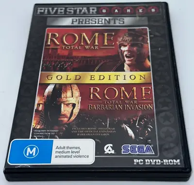 Rome Total War & Barbarian Invasion Gold Edition - PC 2004 - SEGA - WARRANTY • $14.75