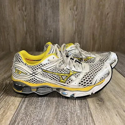 Mizuno Womens Wave Creation 13 410568 Gray White Yellow Running Shoes US Size 8 • $39.99