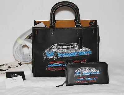 COACH 1941 Rogue 30 Satchel Tote Bag Handbag Purse & Accordion Wallet Set $1190  • $1324.17