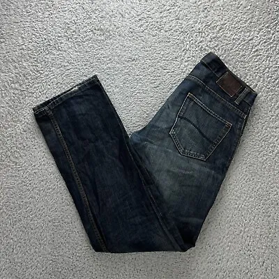 Lee Dungarees Vintage Slim Jeans Mens W32 L34 Indigo Blue Heavy Denim Pre Loved • £16.99