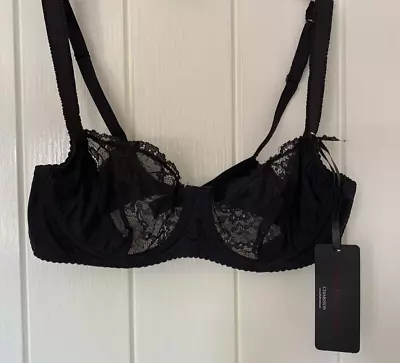 Charnos 36b Underwired Bra 36b Black Lace Hourglass New With Tags • £16.99