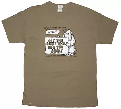 R. Crumb GET THE RIGHT TOOL FOR THE JOB! T-Shirt LARGE Mr. Natural Robert Drab • $189.95