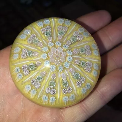 Perthshire Millefiori PP2 Paperweight Yellow Ground • £50