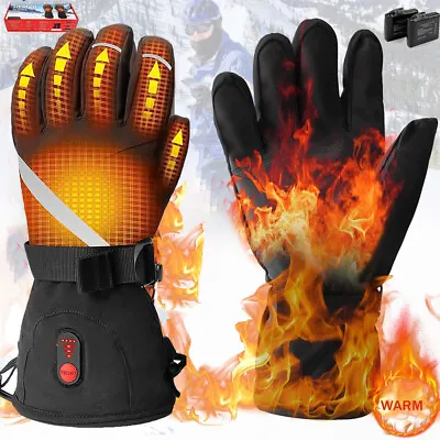 Electric Heated Gloves Men & Women Touchscreen Winter Warm Rechargeable Mittens • $47.48