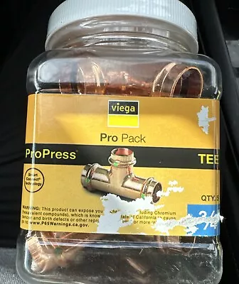 Viega ProPress 3/4 In. Press Copper Tee (5-Pack) Part #77460 • $24.99