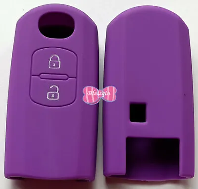 Dark Purple  2 Button  Smart Key Cover  For Mazda 3 2 6 Mps Sp25 Cx5 Cx7 Cx9 • $8.99