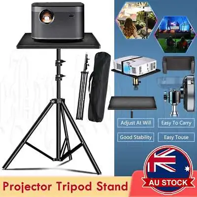 Projector Tripod Stand Laptop Adjustable Floor Stand Holder W/ Tray 44-210cm AU • $17.99