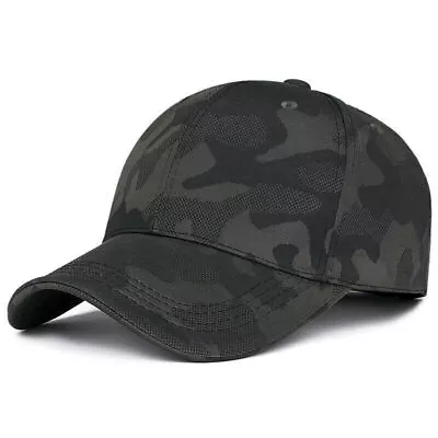 Unisex Camouglage Baseball Cap Men's Women's Adjustable Snapback Sports Sun Hat • £10.25
