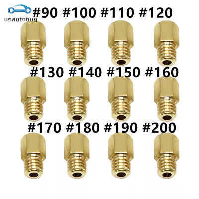 12 PCS Hex Type Carburetor Main Jet For Mikuni TM VM TMX Carb 90 100 110-200 US • $10.93