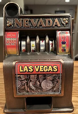 Rare Vintage Las Vegas Nevada Toy Slot Machine. Mini Slot Coin Bank. TESTED • $49.99
