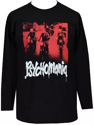 Psychomania Men's Horror Long Sleeve TShirt Death Wheelers 70's Biker Halloween • £24.95
