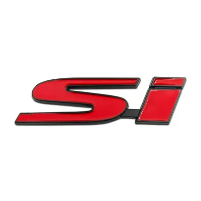 3D Metal Black & Red Si Logo Metal Car Trunk Emblem Sport MUGEN Badge Sticker • $5.99