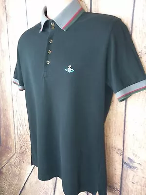 Vivienne Westwood Short Sleeved Polo Shirt In Black (Large) • £26