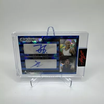 Jeremy Sochan Kendall Brown 2023 Leaf Multigraphics Dual Auto Blue Ice #17/35 • $10.99