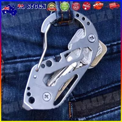 Camping Carabiner EDC Gear Key Ring Screwdriver Survival Tools For Hiking Travel • $7.06