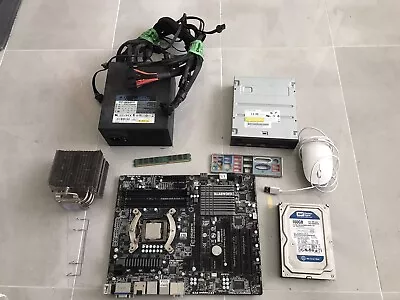 Vintage 2009 Intel I5 CPU Gigabyte Motherboard And Parts Lot • $38