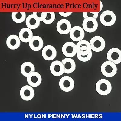 Nylon Plastic PENNY WASHERS M4 M5 M6 M8 M10 M12 And M16 12Mm • £1.20