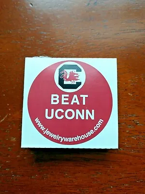RARE University Of SC Gamecocks Vintage Sticker Decal Football BEAT UCONN  G21 • $2.95