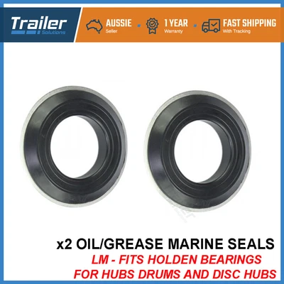 $12.73 • Buy 2x GREASE WATERPROOF MARINE SEAL LM TRAILER AXLE WHEEL BEARING DISC DRUM HUB