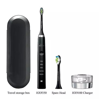 Philips Sonicare DiamondClean Electric Toothbrush Set Black W/o Retail Box • $144.99