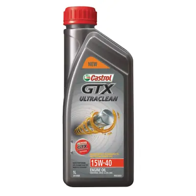 Castrol GTX Ultra Clean 15W-40 Engine Oil 1L - 3414908 • $19.99