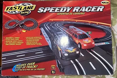 Toys R Us Fast Lane Speedy Racer Slot Car Race Track Set With 2  Cars (unopened) • $50.99