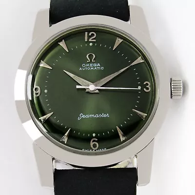 1952 Omega Seamaster Automatic Bumper Green Dial Mens Vintage Steel Watch 2577 • $2055.60