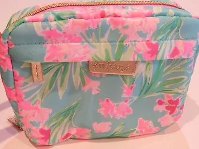 Lilly Pulitzer Size S Multicolor Zip Inside Outside Pocket Womens Makeup Bag New • $26