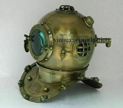 Anchor Antique Vintage Morse Brass Scuba Divers Diving Helmet Royal Marine Base • $185