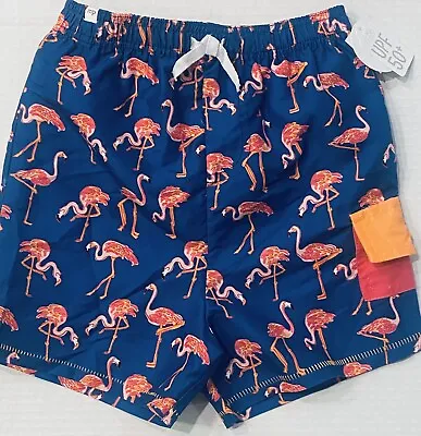 NWT Mud Pie Toddler Boy Flamingo Themed Swim Trunks Size Large 4T-5T • $18.99