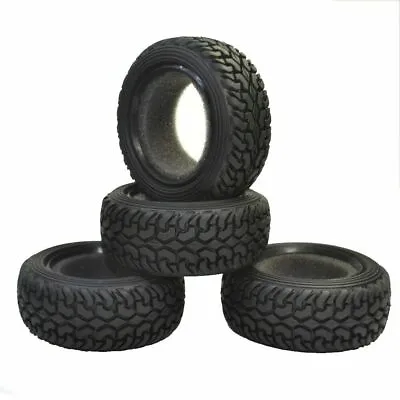 £9.82 • Buy 4PCS RC 1.9'' Rally Tyres & Foams For 1/10 HPI HSP Traxxas Tamiya RC On Road Car