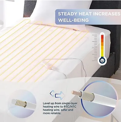 Bedsure Heated Mattress Pad Queen Size (60 X80 ) New Vacuum Sealed • $59