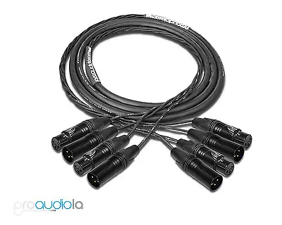 Standard 4 Channel Stereo XLR Mogami 2931 Snake | Neutrik Gold XLR | 8 Feet 8' • $111.10