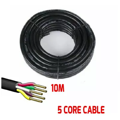 10M X 5 Core Wire Trailer Cable Cable Automotive Boat Caravan Truck Coil V90 PVC • $23.58