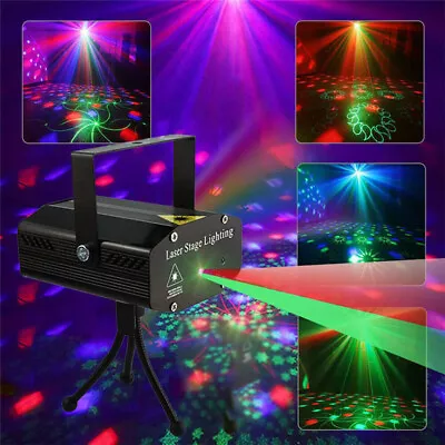 LED RG Mini Laser Stage Light Star Pattern DJ Disco Party KTV Projector Lighting • £11.99