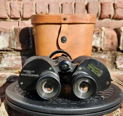 WWII US Army Binoculars M16 7x50 & M24 Clear Sights Leather Case D45874 NICE!!! • $199.99